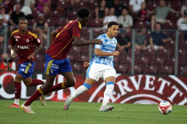 FOOTBALL : Geneve Vs Utrecht - Europa league 2025-2026 - stade de Geneve- 07 08 2025 Adrian Blake FC Utrecht Geneve  Copyright: xStÃ phanexPILLAUDx