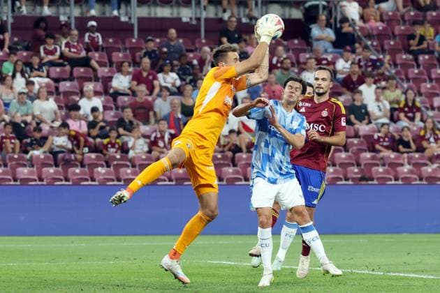 GENEVE, 07-08-2025, Stade Geneve, UEFA Europa League Qualifier season 2025 2026 between FC Servette and FC Utrecht. Victor Jensen FC Utrecht Geneve - Utrecht  x30418006x Copyright: