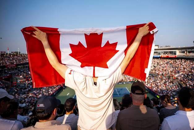 August 7, 2025, Montreal, Pq, CANADA: Fans cheer during finals tennis action between Victoria Mboko of Canada and Naomi Osaka of Japan at the National Bank Open in Montreal on Thursday, August 7, 2025. Canada News - August 7, 2025  - ZUMAc35_ 20250807_zaf_c35_205 Copyright: xChristopherxKatsarovx