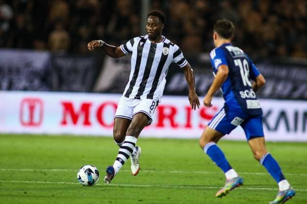 August 7, 2025, Thessaloniki, Greece: PAOK s Soualiho Meite in action during a Europa League 3rd Qualifying Round game between PAOK FC and Wolfsberger AC. Thessaloniki Greece - ZUMAp191 0829611344st Copyright: xGiannisxPapanikosx