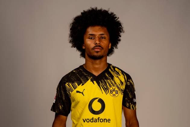 Borussia Dortmund 1 BL, portrait date 2025 2026 Borussia Dortmund 1 BL, portrait date 2025 2026 Karim Adeyemi Borussia Dortmund 1 BL, portrait date 2025 2026 Photo Borussia Dortmund Hendrik Deckers via Revierfoto Dortmund Training ground Hohenbuschei North Rhine-Westphalia Germany Poolfoto Borussia Dortmund Hendrik Deck ,EDITORIAL USE ONLY