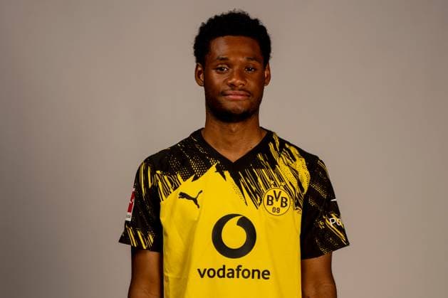 Borussia Dortmund 1 BL, portrait date 2025 2026 Borussia Dortmund 1 BL, portrait date 2025 2026 Julien Duranville Borussia Dortmund 1 BL, portrait date 2025 2026 Photo Borussia Dortmund Hendrik Deckers via Revierfoto Dortmund Training ground Hohenbuschei North Rhine-Westphalia Germany Poolfoto Borussia Dortmund Hendrik Deck ,EDITORIAL USE ONLY