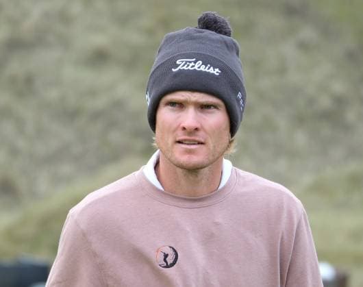 UK: Nexo Championship, Old Course at Trump International Golf Links, Aberdeen, Scotland on 08 August 2025: Pictured: Andreas Halvorsen (Norway) during the second round of the Nexo Championship 2025 at Trump International Golf Links, Aberdeenshire, Scotland Aberdeen Trump International Golf Links Scotland Copyright: xAlexxToddx