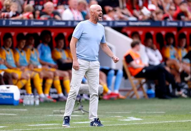 TEN HAG Erik Trainer Team Bayer 04 Leverkusen 1 Bundesliga Season 2025 2026 Test match Bayer 04 Leverkusen Pisa on 05 08 2025 in Leverkusen DFL REGULATIONS PROHIBIT ANY USE OF PHOTOGRAPHS as IMAGE SEQUENCES and or QUASI VIDEO Copyright: xLacixPerenyix