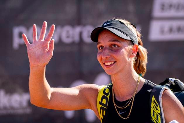 TENNIS - WTA, Tennis Damen Ladies Open Amstetten AMSTETTEN,AUSTRIA,08.AUG.25 - TENNIS - ITF World Tennis Tour, Ladies Open Amstetten. Image shows Tamara Korpatsch (GER) waving to the crowd.  GEPAxpictures xKevinxHackner