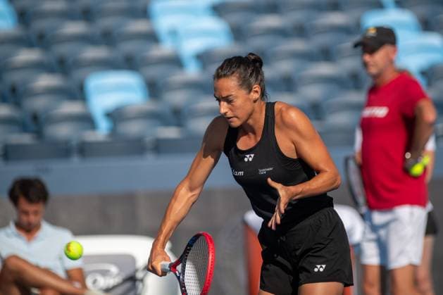 Cincinnati Open: Sonay Kartal And Caroline Garcia Practice Caroline Garcia practices with Sonay Kartal before their Round 1 match at the Cincinnati Open in Mason, Ohio, on August 8, 2025. Mason Ohio United States  Copyright: xJasonxWhitmanx originalFilename:whitman-cincinna250808_npDDG.jpg