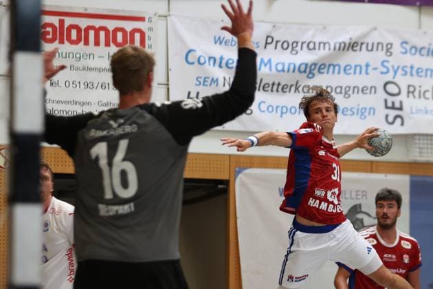 IHC 2025 HSV Hamburg vs Kolstad IL 08 08 25 Levin Unbehaun Nr 31, Hamburger Sport Verein Hamburg vs Nicolai Neupart Nr 16, Kolstad IL IHC 2025 HSV Hamburg vs Kolstad IL, KGS Sporthalle on 08 08 25 Copyright: xBEAUTIFULxSPORTS MarioxM.xKobergx