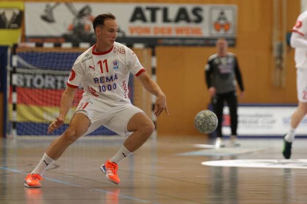 IHC 2025 HSV Hamburg vs Kolstad IL 08 08 25 Arnór Óskarsson Nr 11, Kolstad IL IHC 2025 HSV Hamburg vs Kolstad IL, KGS Sporthalle on 08 08 25 Copyright: xBEAUTIFULxSPORTS MarioxM.xKobergx