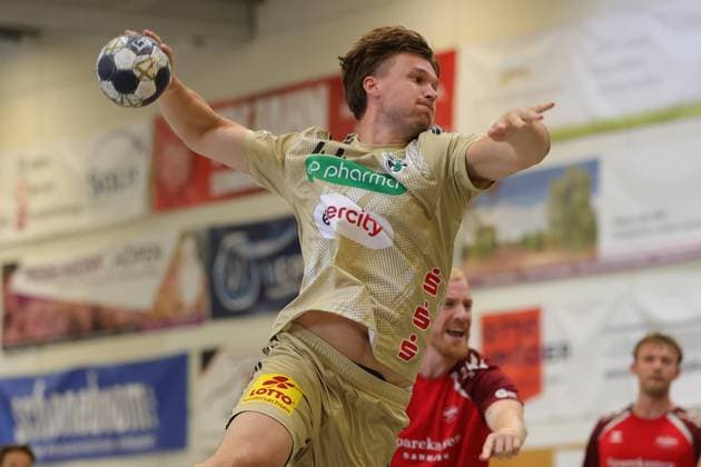 IHC 2025 TSV Hannover Burgdorf vs Aalborg Handbold 08 08 25 Thomas Alfred Solstad Nr 44, TSV Hannover Burgdorf IHC 2025 TSV Hannover Burgdorf vs Aalborg Handbold, KGS Sporthalle on 08 08 25 Copyright: xBEAUTIFULxSPORTS MarioxM.xKobergx