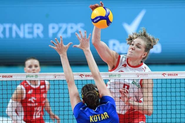 2025.08.08 Sosnowiec Siatkowka kobiet mecz towarzyski Polska - Ukraina N z Agnieszka Korneluk Ulyana Kotar Foto Mateusz Sobczak PressFocus 2025.08.08 Sosnowiec Volleyball women friendly game Polska - Ukraina Agnieszka Korneluk Ulyana Kotar Credit: Mateusz Sobczak PressFocus NEWSPIX.PL --- newspix.pl POLAND OUT! 