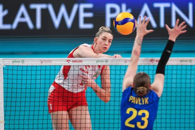 2025.08.08 Sosnowiec Siatkowka kobiet mecz towarzyski Polska - Ukraina N z Magdalena Stysiak Andriana Pavlyk Foto Mateusz Sobczak PressFocus 2025.08.08 Sosnowiec Volleyball women friendly game Polska - Ukraina Magdalena Stysiak Andriana Pavlyk Credit: Mateusz Sobczak PressFocus NEWSPIX.PL --- newspix.pl POLAND OUT! 