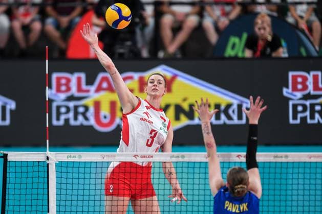 2025.08.08 Sosnowiec Siatkowka kobiet mecz towarzyski Polska - Ukraina N z Magdalena Stysiak Andriana Pavlyk Foto Mateusz Sobczak PressFocus 2025.08.08 Sosnowiec Volleyball women friendly game Polska - Ukraina Magdalena Stysiak Andriana Pavlyk Credit: Mateusz Sobczak PressFocus NEWSPIX.PL --- newspix.pl POLAND OUT! 