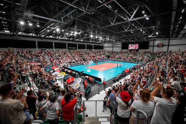 2025.08.08 Sosnowiec Siatkowka kobiet mecz towarzyski Polska - Ukraina N z Hala ZPS ArcelorMittal Park kibice Foto Mateusz Sobczak PressFocus 2025.08.08 Sosnowiec Volleyball women friendly game Polska - Ukraina Hala ZPS ArcelorMittal Park kibice Credit: Mateusz Sobczak PressFocus NEWSPIX.PL --- newspix.pl POLAND OUT! 