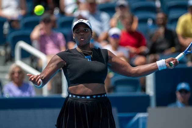 Cincinnati Open: Round 1 Match Danielle Collins V Taylor Townsend Taylor Townsend is seen during the Round 1 match between Danielle Collins (USA) and Taylor Townsend (USA) at the Cincinnati Open in Mason, Ohio, on August 8, 2025. Mason Ohio United States  Copyright: xJasonxWhitmanx originalFilename:whitman-cincinna250808_nplBU.jpg