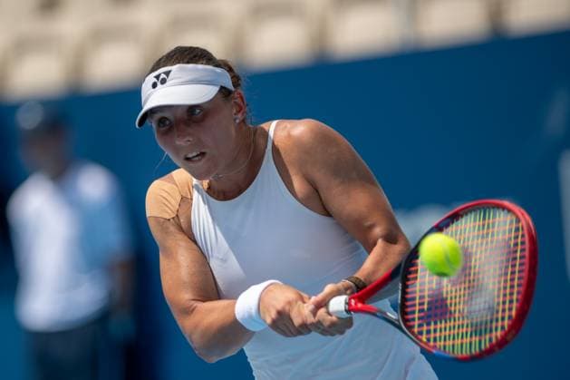 Cincinnati Open: Round 1 Matcch Varvara Gracheva (FRA) Vs Katie Volynets (USA) Varvara Gracheva is seen during the Round 1 tennis match between Varvara Gracheva (FRA) and Katie Volynets (USA) at the Cincinnati Open in Mason, Ohio, on August 8, 2025. mason Ohio United States  Copyright: xJasonxWhitmanx originalFilename:whitman-cincinna250808_npEfB.jpg