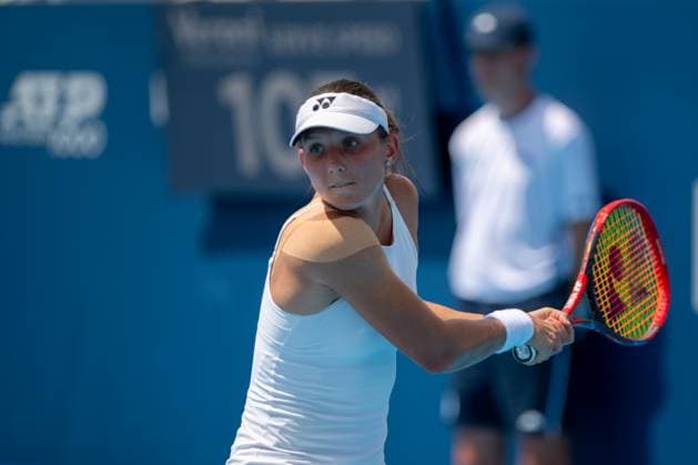 Cincinnati Open: Round 1 Matcch Varvara Gracheva (FRA) Vs Katie Volynets (USA) Varvara Gracheva is seen during the Round 1 tennis match between Varvara Gracheva (FRA) and Katie Volynets (USA) at the Cincinnati Open in Mason, Ohio, on August 8, 2025. mason Ohio United States  Copyright: xJasonxWhitmanx originalFilename:whitman-cincinna250808_npULc.jpg