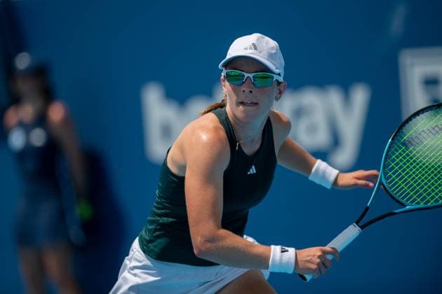 Cincinnati Open: Round 1 Matcch Varvara Gracheva (FRA) Vs Katie Volynets (USA) Katie Volynets is seen during the Round 1 tennis match between Varvara Gracheva (FRA) and Katie Volynets (USA) at the Cincinnati Open in Mason, Ohio, on August 8, 2025. mason Ohio United States  Copyright: xJasonxWhitmanx originalFilename:whitman-cincinna250808_npV91.jpg