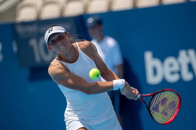 Cincinnati Open: Round 1 Matcch Varvara Gracheva (FRA) Vs Katie Volynets (USA) Varvara Gracheva is seen during the Round 1 tennis match between Varvara Gracheva (FRA) and Katie Volynets (USA) at the Cincinnati Open in Mason, Ohio, on August 8, 2025. mason Ohio United States  Copyright: xJasonxWhitmanx originalFilename:whitman-cincinna250808_npyGf.jpg