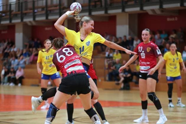 Handball test match HC Leipzig vs FHC Frankfurt Oder, 08 08 25 Hanna Ferber Rahnhöfer 14, HC Leipzig prevails Handball, 2 Bundesliga Women, HBF, Season 2025 2026, Test match HC Leipzig vs FHC Frankfurt Oder on 08 08 25 at Sporthalle Brüderstraße Leipzig Copyright: xBEAUTIFULxSPORTS JanxKaeferx