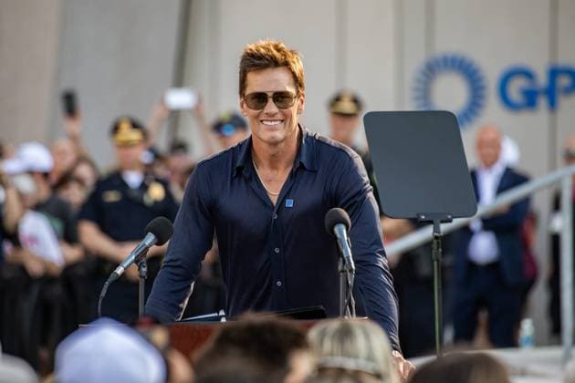 Tom brady arrives at his statue unveiling ceremony in Foxborough MASSACHUSETTS, UNITED STATES - AUGUST 8: Tom Brady speaks at his statue unveiling ceremony at Gillette Stadium in Foxborough, Massachusetts in August 8, 2025. Tom Brady took the Patriots to six Super Bowl titles and 17 division championships in the 18 seasons he played for them as a starter. Joseph Prezioso Anadolu Massachusetts United States. Editorial use only. Please get in touch for any other usage.  Copyright: x2025xAnadoluxJosephxPreziosox
