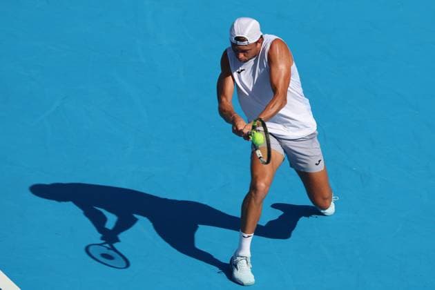 August 8, 2025, Mason, Ohio, USA: Mason, Ohio; Cincinnati Open Tennis Tournament - 2025 08 08 - Alexandre Muller plays a ball against opponent Jenson Brooksby. - ZUMAPress Mason USA - ZUMAn24_ 20250808_zaf_n24_167 Copyright: xWallyxNellx