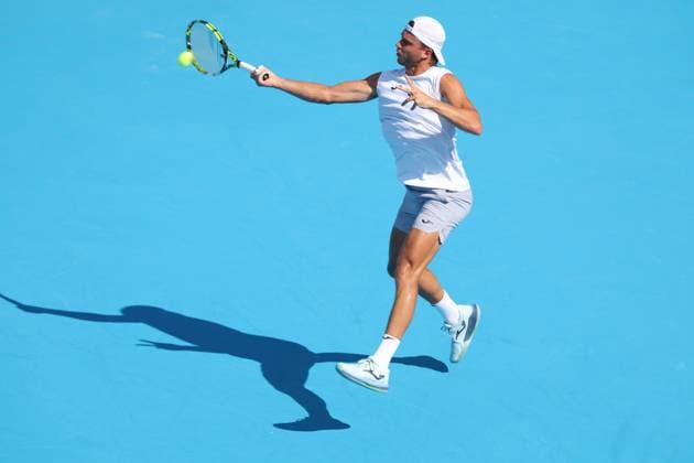August 8, 2025, Mason, Ohio, USA: Mason, Ohio; Cincinnati Open Tennis Tournament - 2025 08 08 - Alexandre Muller plays a ball against opponent Jenson Brooksby. - ZUMAPress Mason USA - ZUMAn24_ 20250808_zaf_n24_185 Copyright: xWallyxNellx