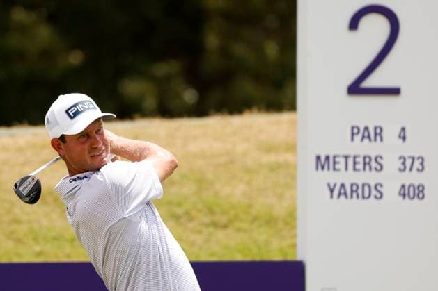 MEMPHIS, TN - AUGUST 08: Harris English of United States hits his tee shot on No. 2 during the second round of the FedEx St. Jude Championship, August 8, 2025, at TPC Southward in Memphis, Tennessee. (Photo by Matthew Maxey Icon Sportswire) GOLF: AUG 08 PGA, Golf Herren FedEx Cup Playoffs - FedEx St. Jude Championship EDITORIAL USE ONLY Icon250808072