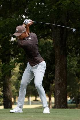 MEMPHIS, TN - AUGUST 08: Matthias Schmid of Germany hits his tee shot on No. 7 during the second round of the FedEx St. Jude Championship, August 8, 2025, at TPC Southward in Memphis, Tennessee. (Photo by Matthew Maxey Icon Sportswire) GOLF: AUG 08 PGA, Golf Herren FedEx Cup Playoffs - FedEx St. Jude Championship EDITORIAL USE ONLY Icon250808050