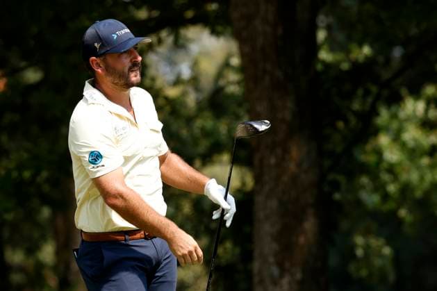 MEMPHIS, TN - AUGUST 08: Stephan Jaeger of Germany watches his tee shot from No. 7 during the second round of the FedEx St. Jude Championship, August 8, 2025, at TPC Southward in Memphis, Tennessee. (Photo by Matthew Maxey Icon Sportswire) GOLF: AUG 08 PGA, Golf Herren FedEx Cup Playoffs - FedEx St. Jude Championship EDITORIAL USE ONLY Icon250808041