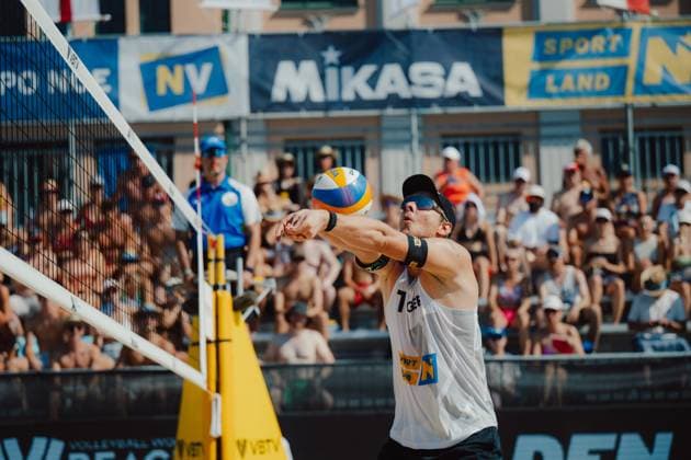 Beach volleyball, Beachvolleyball - Baden Challenge BADEN,AUSTRIA,09.AUG.25 - BEACH VOLLEYBALL - FIVB World Tour - Baden Challenge. Image shows Nils Ehlers (GER).  GEPAxpictures xAlexanderxSolc