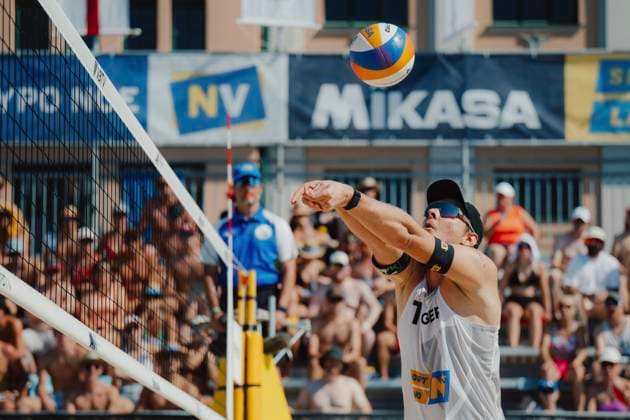 Beach volleyball, Beachvolleyball - Baden Challenge BADEN,AUSTRIA,09.AUG.25 - BEACH VOLLEYBALL - FIVB World Tour - Baden Challenge. Image shows Nils Ehlers (GER).  GEPAxpictures xAlexanderxSolc
