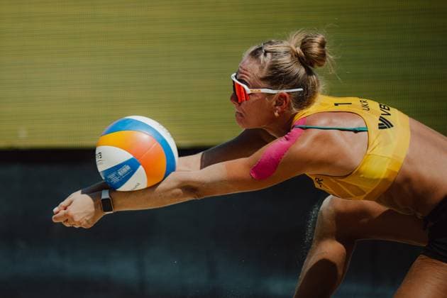 Beach volleyball, Beachvolleyball - Baden Challenge BADEN,AUSTRIA,09.AUG.25 - BEACH VOLLEYBALL - FIVB World Tour - Baden Challenge. Image shows Valentyna Davidova (UKR).  GEPAxpictures xAlexanderxSolc