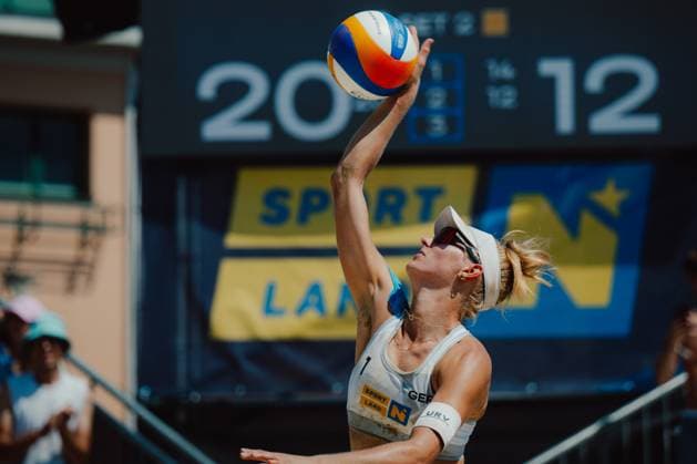 Beach volleyball, Beachvolleyball - Baden Challenge BADEN,AUSTRIA,09.AUG.25 - BEACH VOLLEYBALL - FIVB World Tour - Baden Challenge. Image shows Linda Bock (GER).  GEPAxpictures xAlexanderxSolc