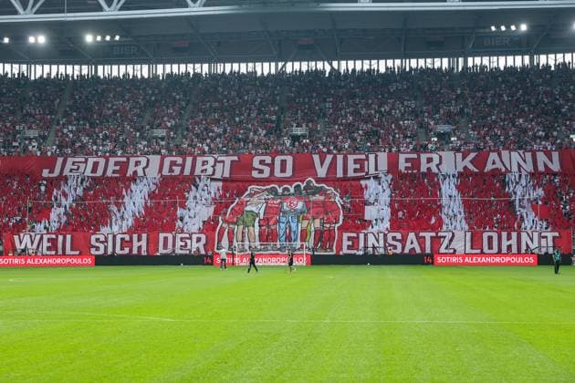 2 Bundesliga Fortuna Düsseldorf Hannover 96 on 09 08 2025 at the Merkur Spiel Arena in Düsseldorf The Fortuna Duesseldorf fans with a choreo, choreography, choreography MH