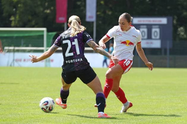 Test match women RB Leipzig vs Slavia Prague, 09 08 25 Gina Chmielinski 10, RB Leipzig Football, Google Pixel Womens Bundesliga, Season 2025 2026, Test match preparation RB Leipzig vs Slavia Prague on 09 08 25 at Stadion am Bad, Markranstädt Copyright: xBEAUTIFULxSPORTS JanxKaeferx