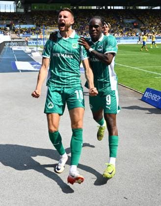 09 08 2025 Soccer Season 2025 2026 2 Soccer Bundesliga 02 Matchday Eintracht Braunschweig BTSV SpVgg Greuther Fürth Kleeblatt Sportfoto Zink xwoxzix DFL regulations prohibit any use of photographs as image sequences and or quasi video only for editorial use Torjubel Jubel Freude nach Treffer Tor Torschuß zum 2 2 durch Felix Higl 18, SpVgg Greuther Fürth Felix Higl 18, SpVgg Greuther Fürth Noel Futkeu 9, SpVgg Greuther Fürth