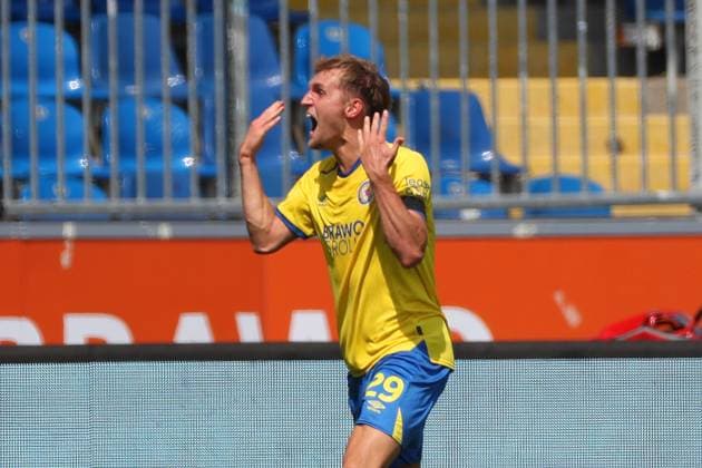 Braunschweig vs Fürth, 2 BL Braunschweig, 09 08 2025, FOOTBALL Eintracht Braunschweig vs SpVgg Greuther Fürth, 2 BL, Season 2025 26 Lukas Frenkert Eintracht Braunschweig celebrates after his goal to make it 1 1 Braunschweig