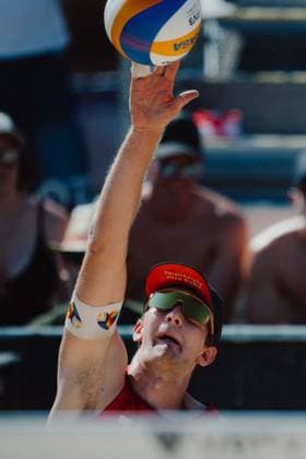 Beach volleyball, Beachvolleyball - Baden Challenge BADEN,AUSTRIA,09.AUG.25 - BEACH VOLLEYBALL - FIVB World Tour - Baden Challenge. Image shows Timo Hammarberg (AUT).  GEPAxpictures xAlexanderxSolc