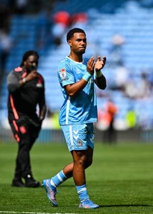9th August 2025; Coventry Building Society Arena, Coventry, England; EFL Championship, Coventry City versus Hull City; Milan van Ewijk of Coventry City applauds the home fans after the final whistle  GodfreyxPitt