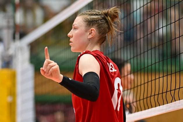 VOLLEYBALL - CEV EURO Quali, AUT vs MKD HARTBERG,AUSTRIA,09.AUG.25 - VOLLEYBALL - CEV Women s European Volleyball Championship 2026, qualification, OEVV international match, Länderspiel, Nationalmannschaft Austria vs North Macedonia. Image shows Victoria Deisl (AUT) during warm-up.  GEPAxpictures xAvnixRetkoceri