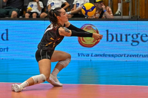 VOLLEYBALL - CEV EURO Quali, AUT vs MKD HARTBERG,AUSTRIA,09.AUG.25 - VOLLEYBALL - CEV Women s European Volleyball Championship 2026, qualification, OEVV international match, Länderspiel, Nationalmannschaft Austria vs North Macedonia. Image shows Tea Terzievska (MKD).  GEPAxpictures xAvnixRetkoceri