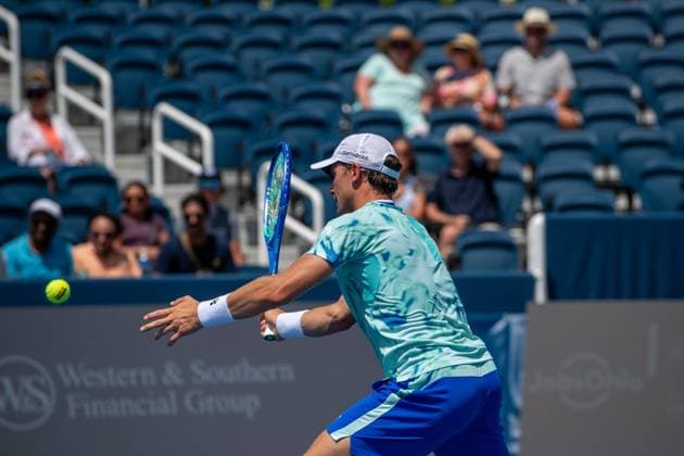 Cincinnati Open Second Round: Casper Ruud V Arthur Rinderknech Casper Ruud is seen during the second round match between Casper Ruud and Arthur Rinderknech at the Cincinnati Open in Mason, Ohio, on August 9, 2025. Mason Ohio United States  Copyright: xJasonxWhitmanx originalFilename:whitman-cincinna250809_npmuQ.jpg