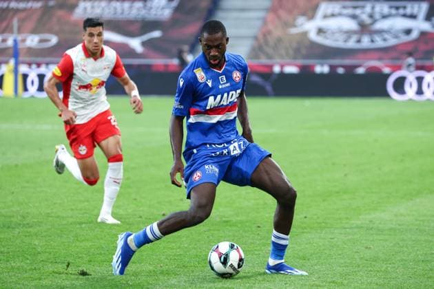 SOCCER - BL, RBS vs GAK SALZBURG,AUSTRIA,09.AUG.25 - SOCCER - ADMIRAL Bundesliga, Red Bull Salzburg vs Grazer AK 1902. Image shows Sadik Fofana (GAK).  GEPAxpictures xDavidxGeieregger