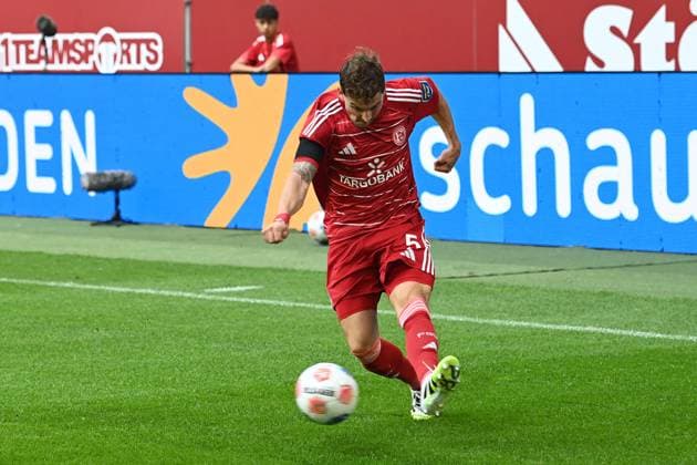 Moritz HEYER D Action, Single action, Soccer 2 Bundesliga, 2 Matchday, Fortuna Duesseldorf D Hannover 96 H 0 2 on 09 08 2025 at Merkur Spiel Arena Duesseldorf Germany DFL regulations prohibit any use of photographs as image sequences and or quasi video ÃÂ