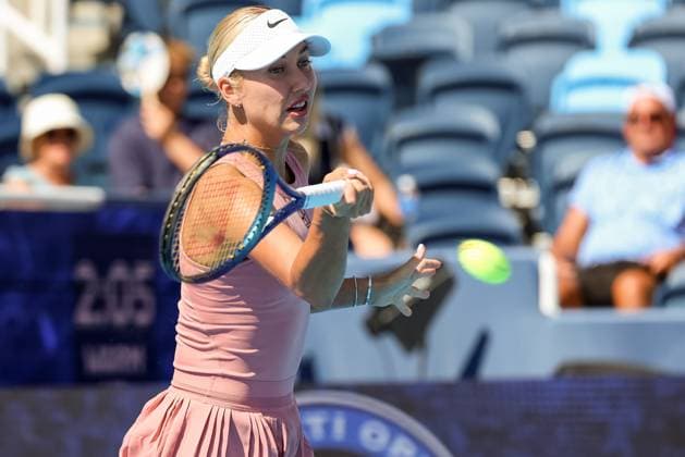 Cincinnati Open 2025 Anastasija Potapowa during Cincinnati Open 2025 tennis tournament in Cincinnati USA on 9 August 2025. Cincinnati USA  Copyright: xFotoxOlimpikx originalFilename:jastrzebowski-cincinna250809_npij3.jpg