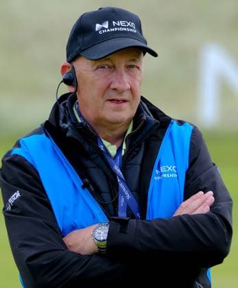UK: Nexo Championship, Old Course at Trump International Golf Links, Aberdeen, Scotland on 09 August 2025: Pictured: Chief Marshall James Mitchell during the third round of the Nexo Championship 2025 at Trump International Golf Links, Aberdeenshire, Scotland Aberdeen Trump International Golf Links Scotland Copyright: xAlexxToddx