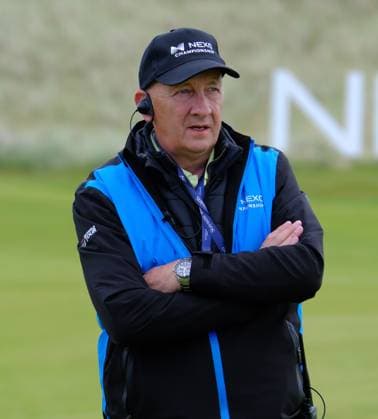 UK: Nexo Championship, Old Course at Trump International Golf Links, Aberdeen, Scotland on 09 August 2025: Pictured: Chief Marshall James Mitchell during the third round of the Nexo Championship 2025 at Trump International Golf Links, Aberdeenshire, Scotland Aberdeen Trump International Golf Links Scotland Copyright: xAlexxToddx