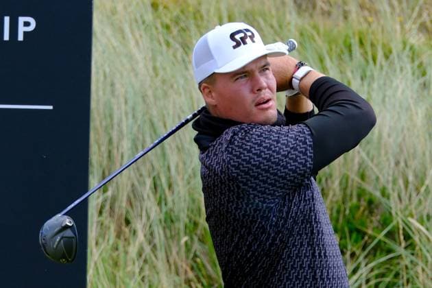 UK: Nexo Championship, Old Course at Trump International Golf Links, Aberdeen, Scotland on 09 August 2025: Pictured: Tadeas Tetak (Slovakia) on the 17th tee during the third round of the Nexo Championship 2025 at Trump International Golf Links, Aberdeenshire, Scotland Aberdeen Trump International Golf Links Scotland Copyright: xAlexxToddx