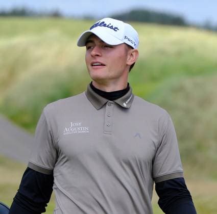 UK: Nexo Championship, Old Course at Trump International Golf Links, Aberdeen, Scotland on 09 August 2025: Pictured: Jannik De Bruyn (Germany) during the third round of the Nexo Championship 2025 at Trump International Golf Links, Aberdeenshire, Scotland Aberdeen Trump International Golf Links Scotland Copyright: xAlexxToddx
