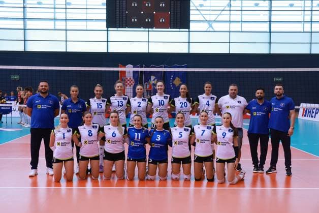 Croatia v Kosovo: CEV EuroVolley 2026 Qualifiers Players of Kosovo line up for team photo prior to the CEV EuroVolley 2026 Qualification Phase group G Leg 4 match between Croatia and Kosovo at Gradski vrt Hall in Osijek, Croatia, on August 9, 2025.  DavorxJavorovic PIXSELL